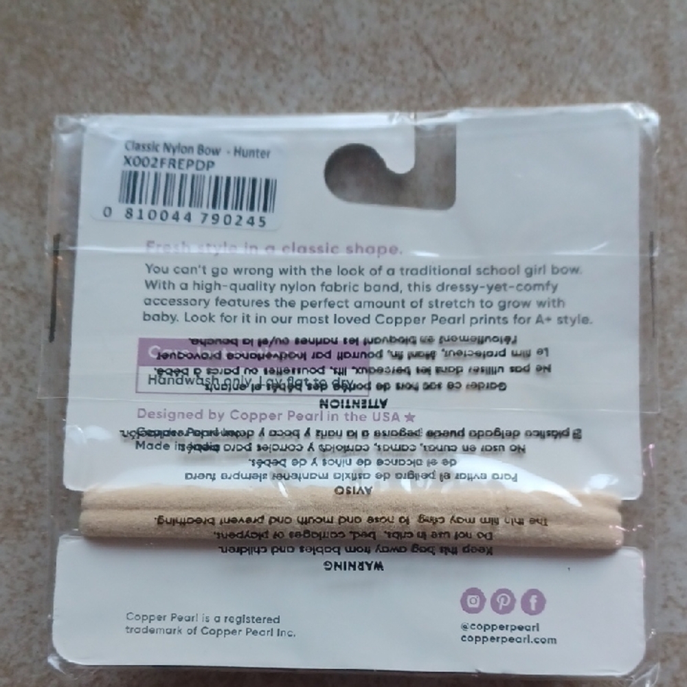 NWT Copper Pearl Classic Baby/Little Girl Bow - Picture 2 of 2
